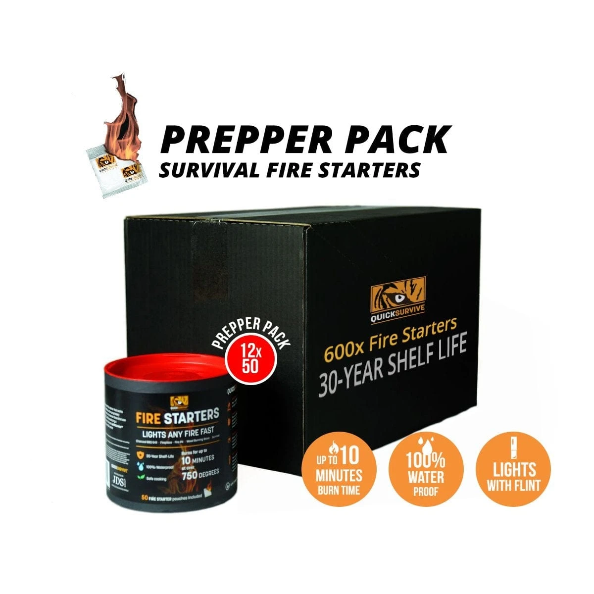 Fire Starter Dooms Day Prepper Pack ( 600 Fire Starters) By QUICKSURVIVE 1 Fire Starter Dooms Day Prepper Pack ( 600 Fire Starters) By QUICKSURVIVE