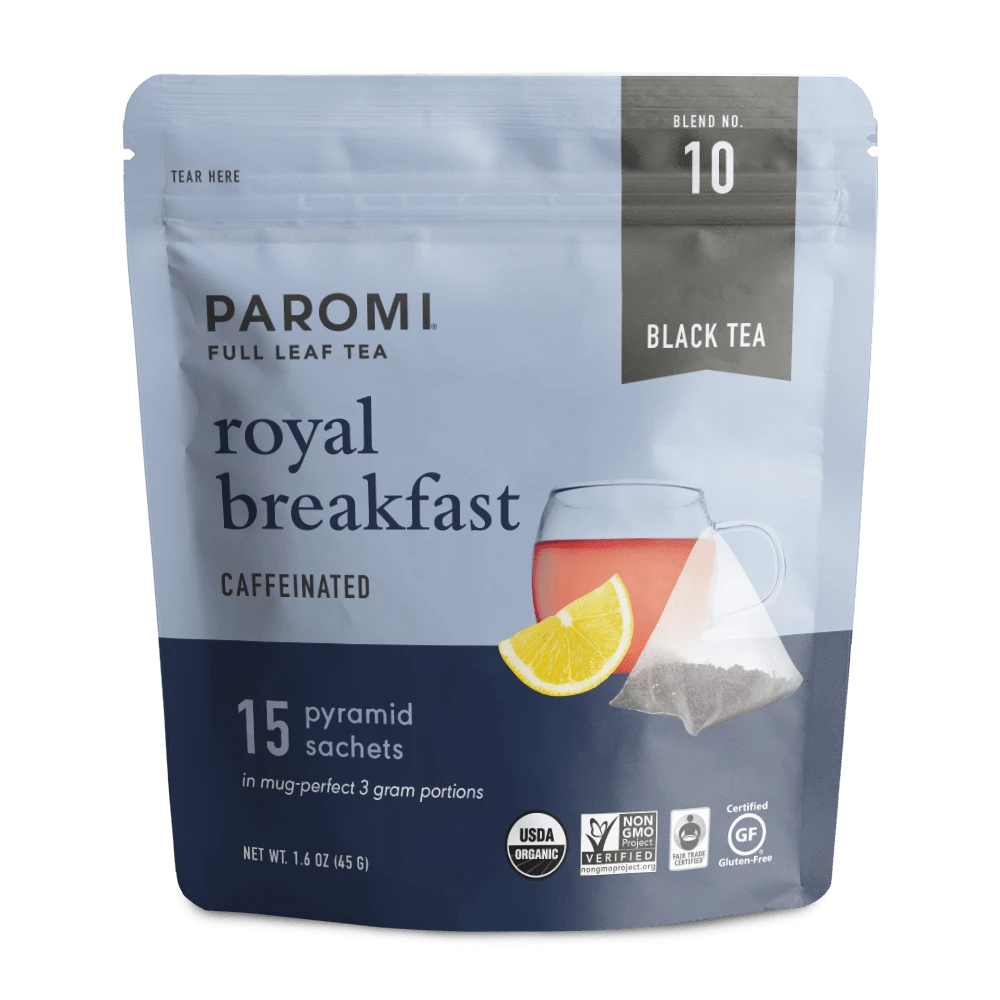 Organic Royal Breakfast Black Tea, Full Leaf, In Pyramid Tea Bags By Paromi Tea 4 Organic Royal Breakfast Black Tea, Full Leaf, In Pyramid Tea Bags By Paromi Tea - Image 4