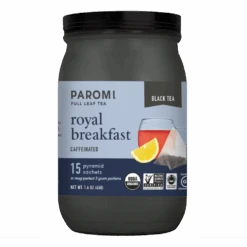 Organic Royal Breakfast Black Tea, Full Leaf, In Pyramid Tea Bags By Paromi Tea