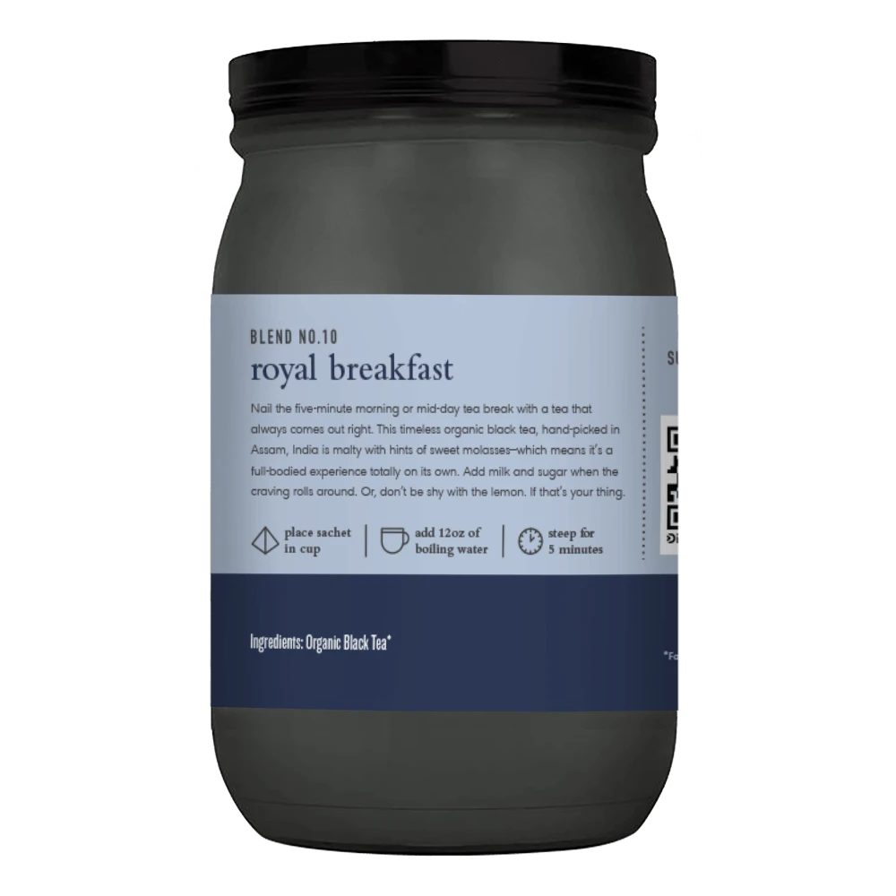 Organic Royal Breakfast Black Tea, Full Leaf, In Pyramid Tea Bags By Paromi Tea 3 Organic Royal Breakfast Black Tea, Full Leaf, In Pyramid Tea Bags By Paromi Tea - Image 3