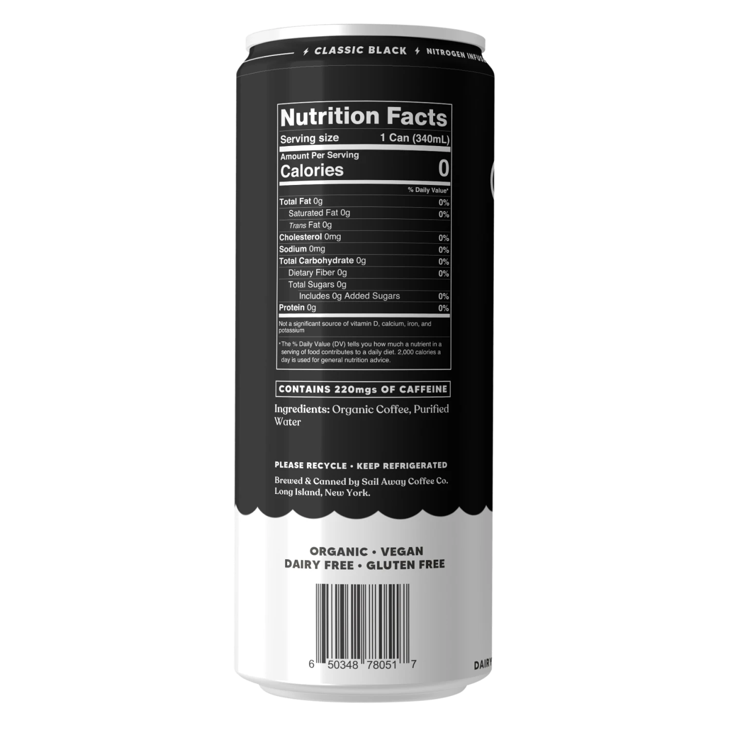 Nitro Cold Brew Coffee (Classic Black) By Sail Away Coffee Co. 4 Nitro Cold Brew Coffee (Classic Black) By Sail Away Coffee Co. - Image 4