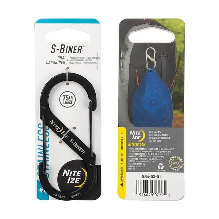 Nite Ize S-Biner Stainless Steel Dual Carabiner #4 2 Nite Ize S-Biner Stainless Steel Dual Carabiner #4 - Image 2