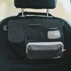 Luno® Seatback Organizer 2.0 – Stealth Black Universal Fit Car Camping Storage System