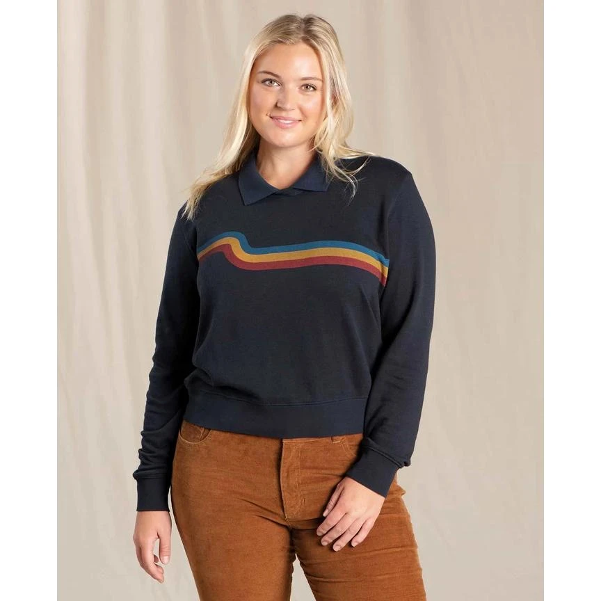 Toad&Co Women's Follow Through Collared Crew 1 Toad&Co Women's Follow Through Collared Crew
