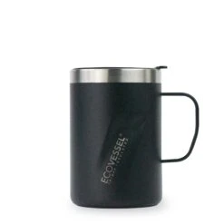 EcoVessel TRANSIT 12oz Insulated Coffee & Beer Mug - Sleek Modern Finish Triple-Insulated Stainless Steel -Campmor Outdoor Clothing TRNS12BS