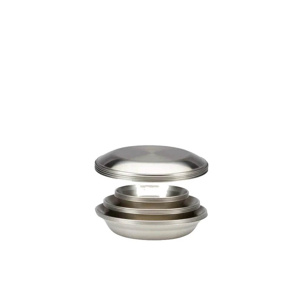 Snow Peak Tableware Stainless Steel 16-Piece Family Set L – Nesting Lightweight Camping Dish Set 1 Snow Peak Tableware Stainless Steel 16-Piece Family Set L – Nesting Lightweight Camping Dish Set