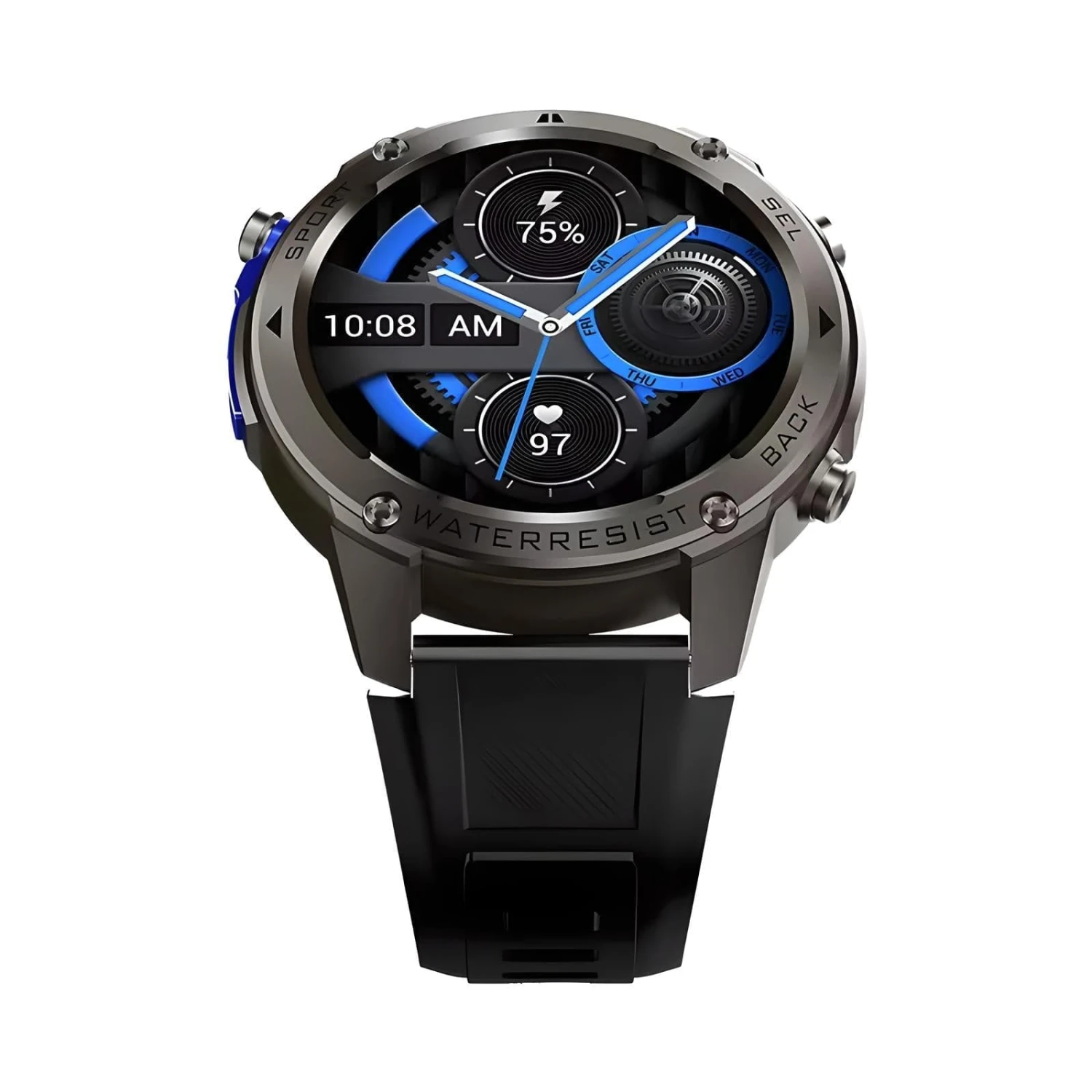ATACLETE Sentinel X Rugged Smartwatch – Black Zinc Alloy Tactical Dive Watch 2 ATACLETE Sentinel X Rugged Smartwatch – Black Zinc Alloy Tactical Dive Watch - Image 2