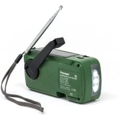 Kaito V1 Voyager Solar/Dynamo AM/FM/SW Emergency Radio With Cell Phone Charger And 3-LED Flashlight, Green -Campmor Outdoor Clothing V1G4 245a20c8 3ba2 494e 86d9 aecda38cb96e
