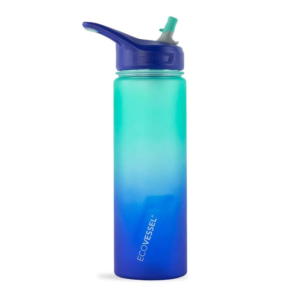 THE WAVE - BPA Free Plastic Sports Water Bottle With Straw - 24 Oz By EcoVessel 2 THE WAVE - BPA Free Plastic Sports Water Bottle With Straw - 24 Oz By EcoVessel - Image 2