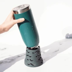 Kuppy Graphite Gray Matte Silicone – Multi-Purpose Airflow Drying Rack for Water Bottles & Glassware