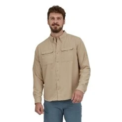 Patagonia Men's Long Sleeve Self Guided Hike Shirt -Campmor Outdoor Clothing WBS22 41900 ORTN GD1