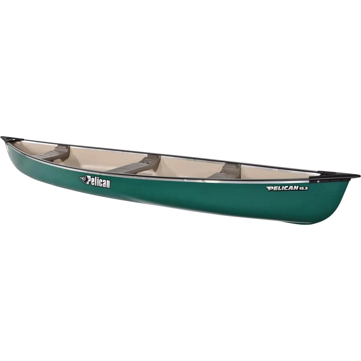 Pelican 15.5 Canoe - Forest Green 3-Seat Recreational Touring and Fishing Canoe 1 Pelican 15.5 Canoe - Forest Green 3-Seat Recreational Touring and Fishing Canoe