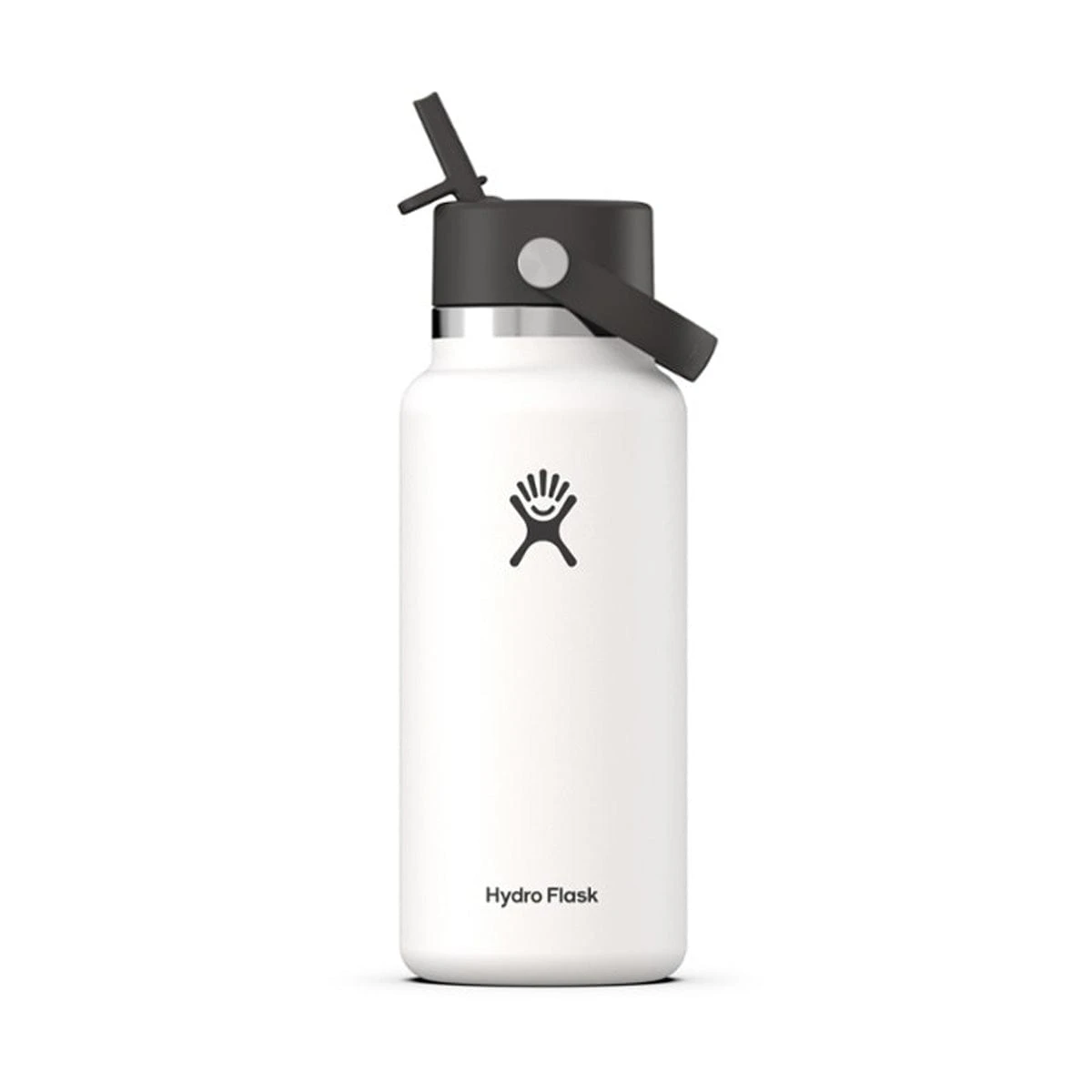 Hydro Flask 32 oz. White Wide Mouth Water Bottle β Flex Straw Cap Insulated Stainless Steel 3 Hydro Flask 32 oz. White Wide Mouth Water Bottle β Flex Straw Cap Insulated Stainless Steel - Image 3