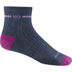 Wide Open By Darn Tough Women's Single Stripe Midweight Quarter Sock