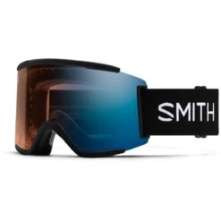 Smith Squad XL Low Bridge Fit Black/ChromaPop Pro Photochromic Blue Mirror Snow Goggles