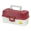 Plano Classic Tray Tackle Box – Red and White 2-Tray with Brass-Bailed Latch