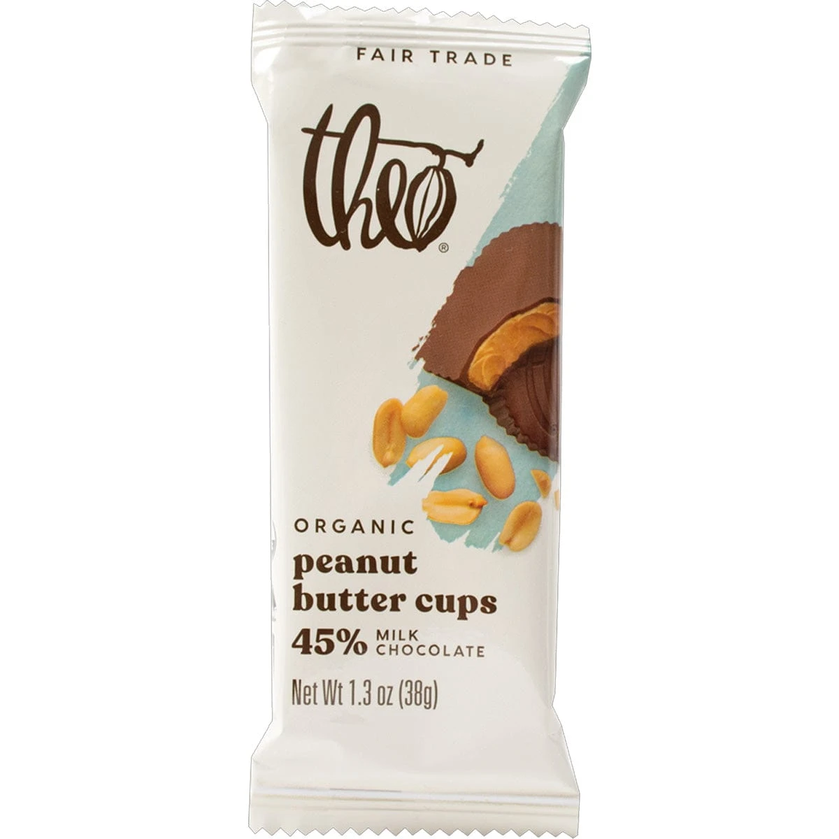 Theo's Organic Peanut Butter & 45% Milk Chocolate Heart-Shaped Cups 2-Pack 1 Theo's Organic Peanut Butter & 45% Milk Chocolate Heart-Shaped Cups 2-Pack