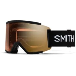 Smith Squad XL Low Bridge Fit Black/ChromaPop Pro Photochromic Gold Mirror Snow Goggles