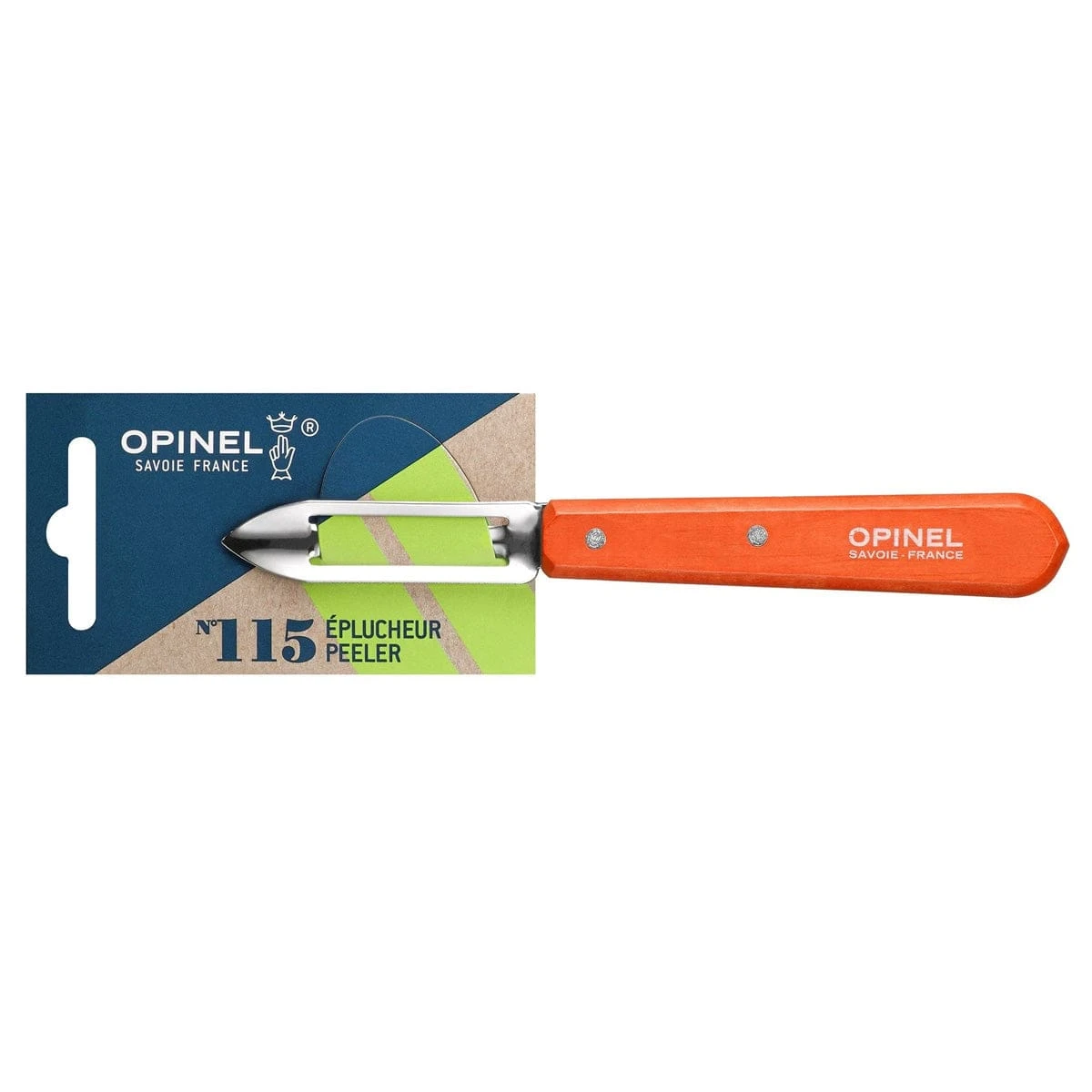 Opinel Essential Stationary Peeler - Professional Stainless Steel with Colored Hornbeam Handle 2 Opinel Essential Stationary Peeler - Professional Stainless Steel with Colored Hornbeam Handle - Image 2
