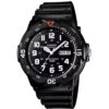 Casio MRW200H-1BV Sport Black Resin Watch - 100M Water Resistant Analog Diver Style