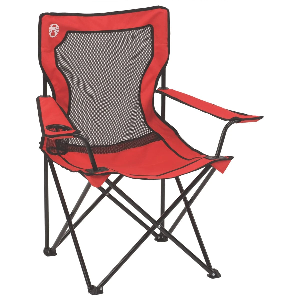 Coleman Broadband Mesh Quad Chair in Red – Portable Cooling Mesh Camping Chair 1 Coleman Broadband Mesh Quad Chair in Red – Portable Cooling Mesh Camping Chair