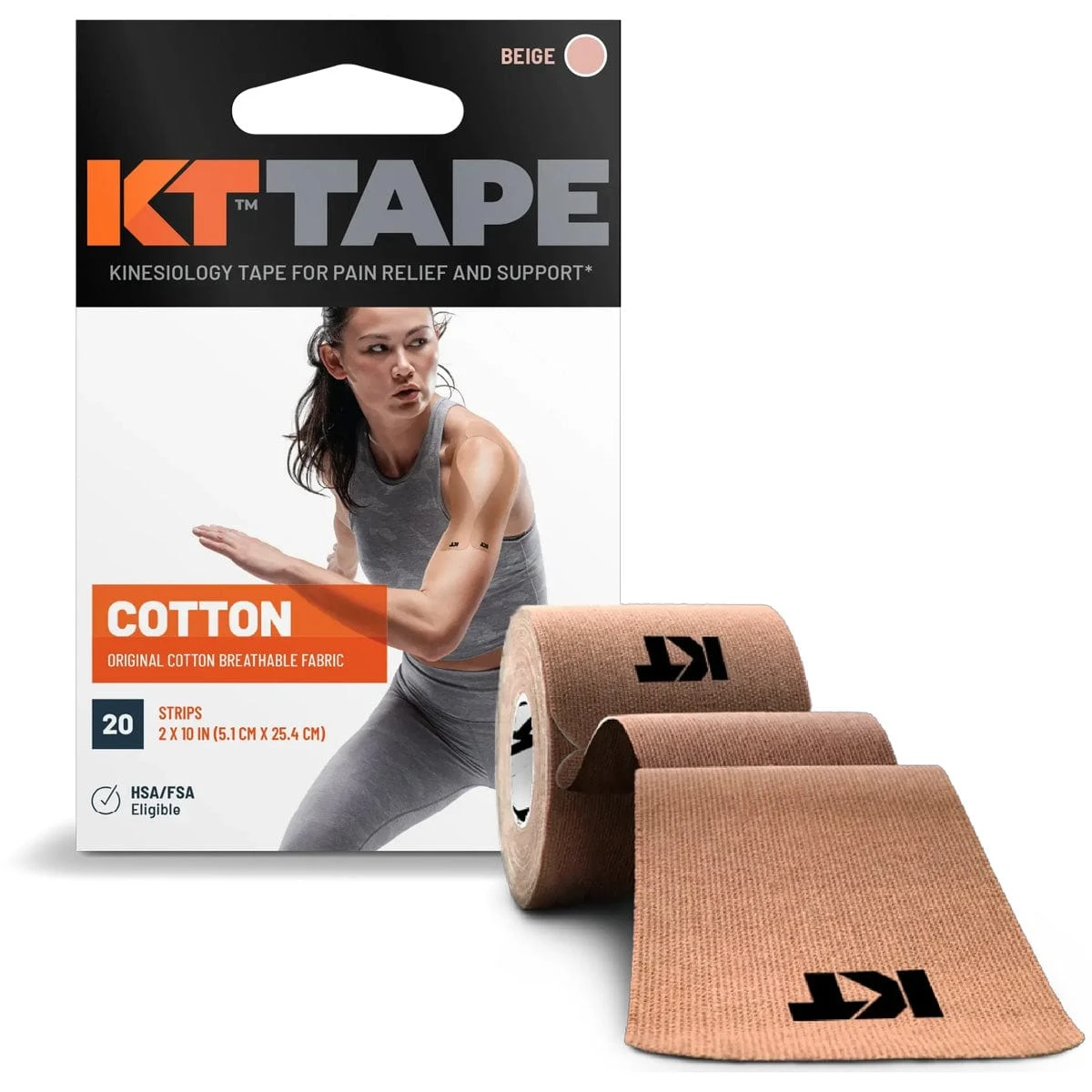 KT Tape Cotton 20CT 10" Precut 1 KT Tape Cotton 20CT 10" Precut