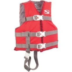 Stearns Classic Children’s High-Visibility Blue Life Jacket – USCG Approved 30-50 LBS PFD with Leg Strap