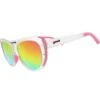 Goodr Glam G Sunglasses - Rainbow Runway Ready Clear Cat-Eye Iridescent
