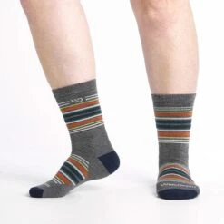 Wide Open By Darn Tough Men's Multi Stripe Midweight Micro Crew Sock