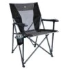 GCI Outdoor Eazy Chair - Portable Folding Camping Chair with Mesh Backrest and Solid Arms
