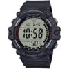 Casio AE1500WH-1AV Matte Black Digital Sport Watch – Large Display 10-Year Battery 100M Water Resistant