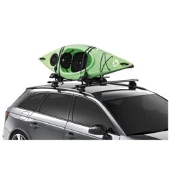 Thule Hull-A-Port XTR Silver & Black Folding Kayak Rack - Dual-Position 1 or 2 Boat Carrier