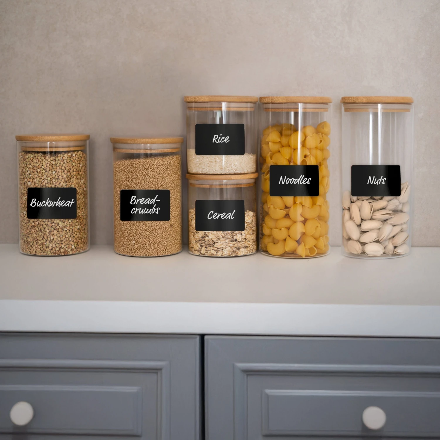 6 Glass Storage Jars With Lids, Includes Chalkboard Stickers And Chalk Pen By Moritz & Moritz 10 6 Glass Storage Jars With Lids, Includes Chalkboard Stickers And Chalk Pen By Moritz & Moritz - Image 10