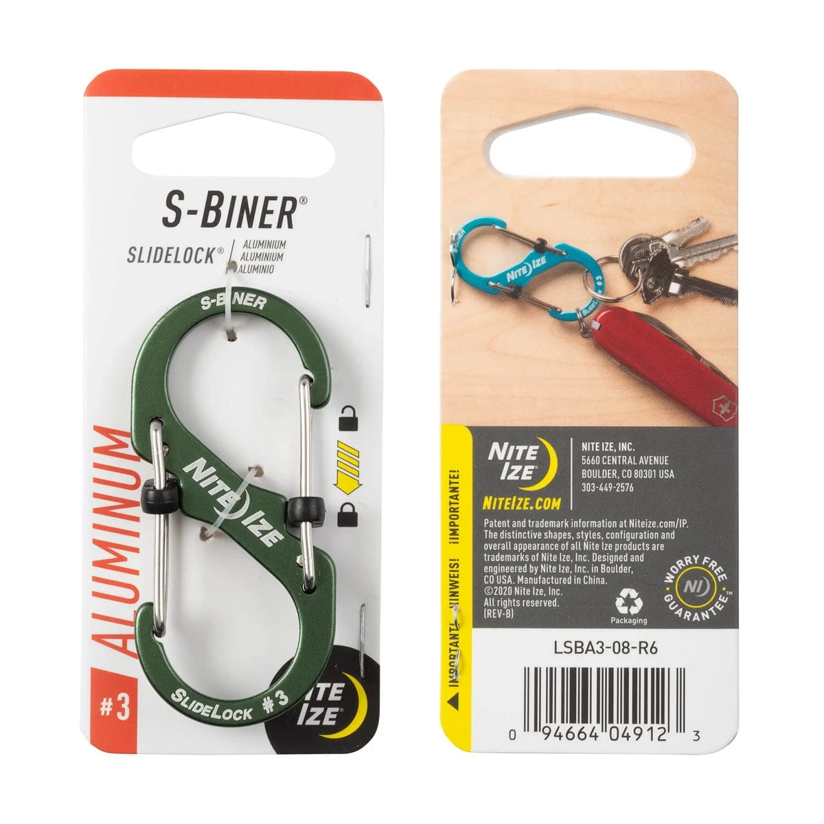 Nite Ize S-Biner SlideLock Aluminum #3 4 Nite Ize S-Biner SlideLock Aluminum #3 - Image 4