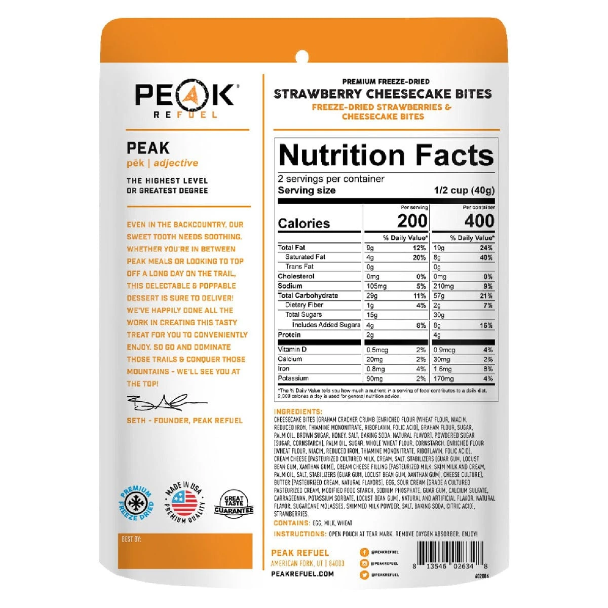 Peak Refuel Strawberry Cheesecake Bites 2 Peak Refuel Strawberry Cheesecake Bites - Image 2