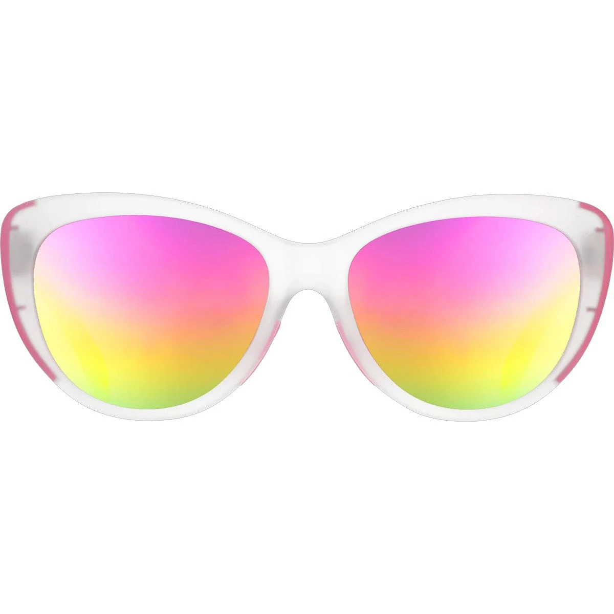 Goodr Glam G Sunglasses - Rainbow Runway Ready Clear Cat-Eye Iridescent 2 Goodr Glam G Sunglasses - Rainbow Runway Ready Clear Cat-Eye Iridescent - Image 2
