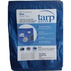 Kotap Blue Ripstop with Reinforced Grommets – All-Weather Multi-Purpose Poly Tarp -Campmor Outdoor Clothing bluekotap3