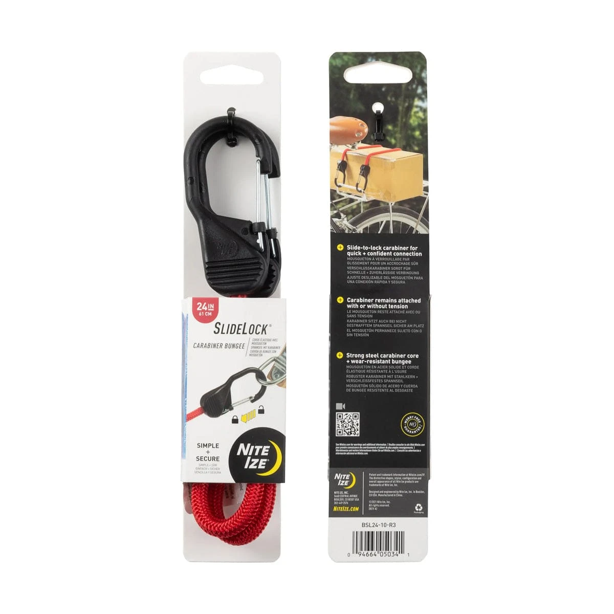 Nite Ize SlideLock Carabiner Red Blue and Green – Secure Locking Braided Bungee Cord 2 Nite Ize SlideLock Carabiner Red Blue and Green – Secure Locking Braided Bungee Cord - Image 2