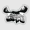 Moose Head Landscape Scene Sticker – Weatherproof Vinyl Outdoor Decal