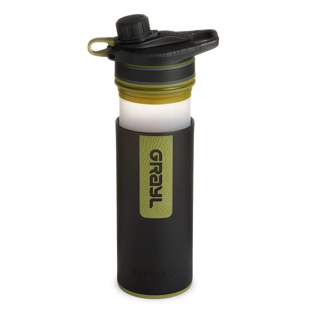 Grayl GeoPress 24oz Water Purifier Bottle – Stealth Black TopoGrip High-Performance Filtration 1 Grayl GeoPress 24oz Water Purifier Bottle – Stealth Black TopoGrip High-Performance Filtration