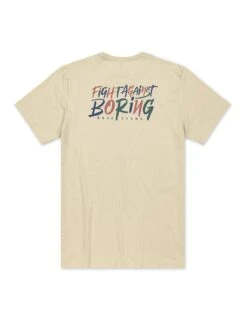 FIGHT AGAINST BORING RETRO - CREAM PRIMO GRAPHIC TEE By Bajallama