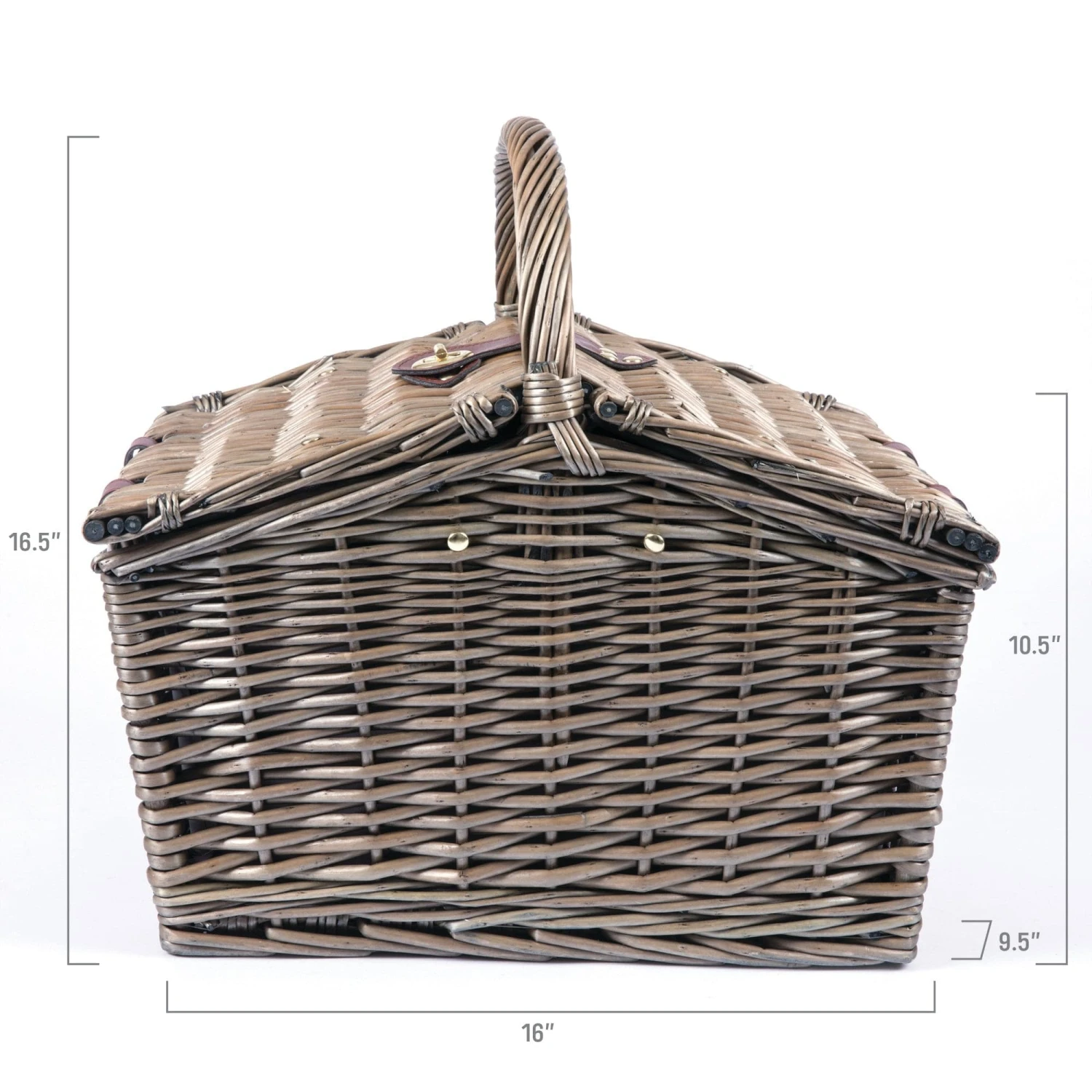 Picnic Time Piccadilly Picnic Basket – Red Gingham Lined Handwoven Willow Basket for 2 15 Picnic Time Piccadilly Picnic Basket – Red Gingham Lined Handwoven Willow Basket for 2 - Image 15