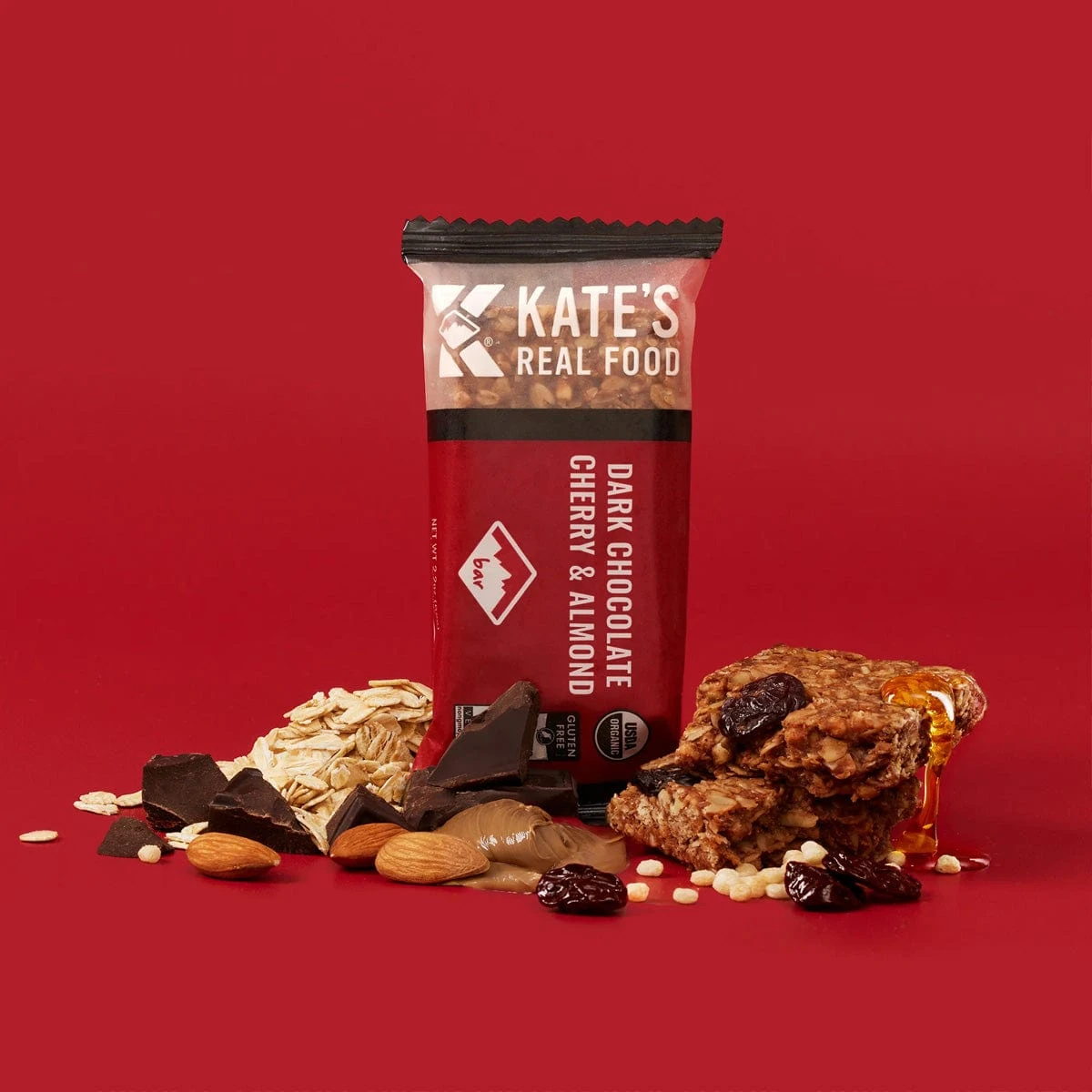 Kate's Dark Chocolate Cherry & Almond Bars 1 Kate's Dark Chocolate Cherry & Almond Bars