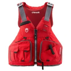 NRS Chinook Fishing PFD – High-Back Kayak Angler Life Jacket with Integrated Tackle Storage