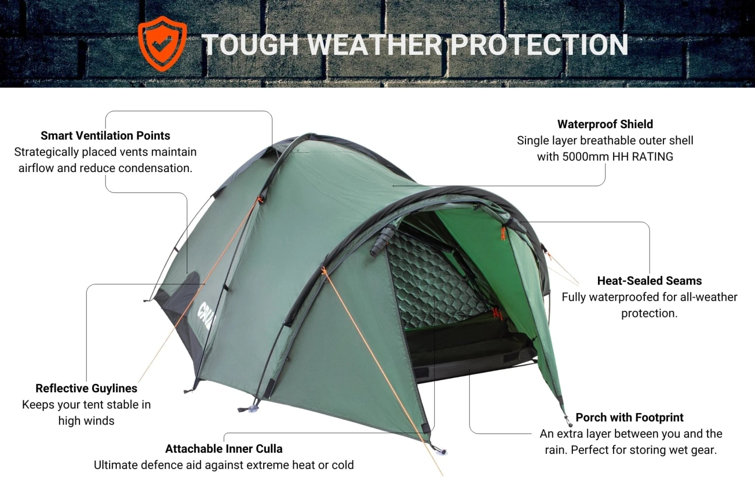 Crua Outdoors Duo GS Maxx | 3 Person Insulated Dome Tent 3 Crua Outdoors Duo GS Maxx | 3 Person Insulated Dome Tent - Image 3
