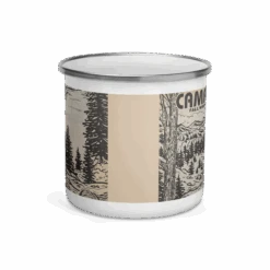 Campmor 1982 Catalog Enamel Mug 15 Campmor 1982 Catalog Enamel Mug -Campmor Outdoor Clothing enamel mug white 12 oz front 654126bed6f29