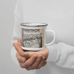 Campmor 1982 Catalog Enamel Mug 14 Campmor 1982 Catalog Enamel Mug -Campmor Outdoor Clothing enamel mug white 12 oz right 654126bed706e