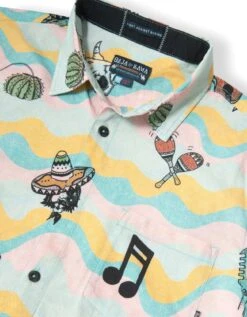AY CARAMBA - 7-SEAS™ BUTTON UP By Bajallama 8 AY CARAMBA - 7-SEAS™ BUTTON UP By Bajallama -Campmor Outdoor Clothing fun multicolored mexican print button up