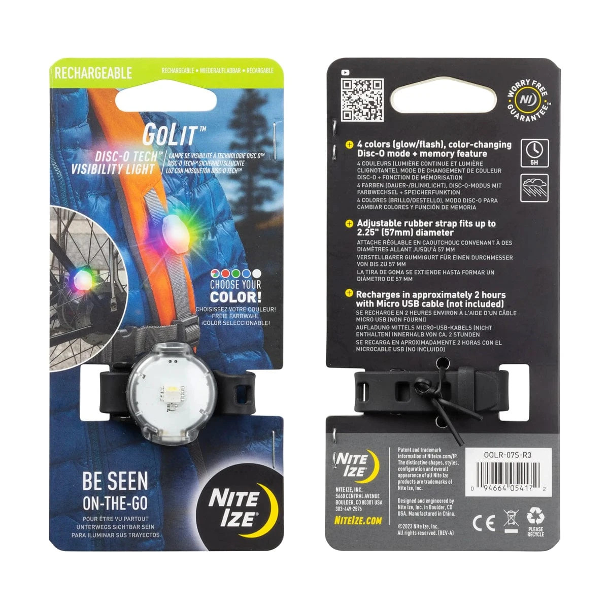 Nite Ize GoLit Rechargeable Visibility Light - Disc-O Tech 7 Nite Ize GoLit Rechargeable Visibility Light - Disc-O Tech - Image 7