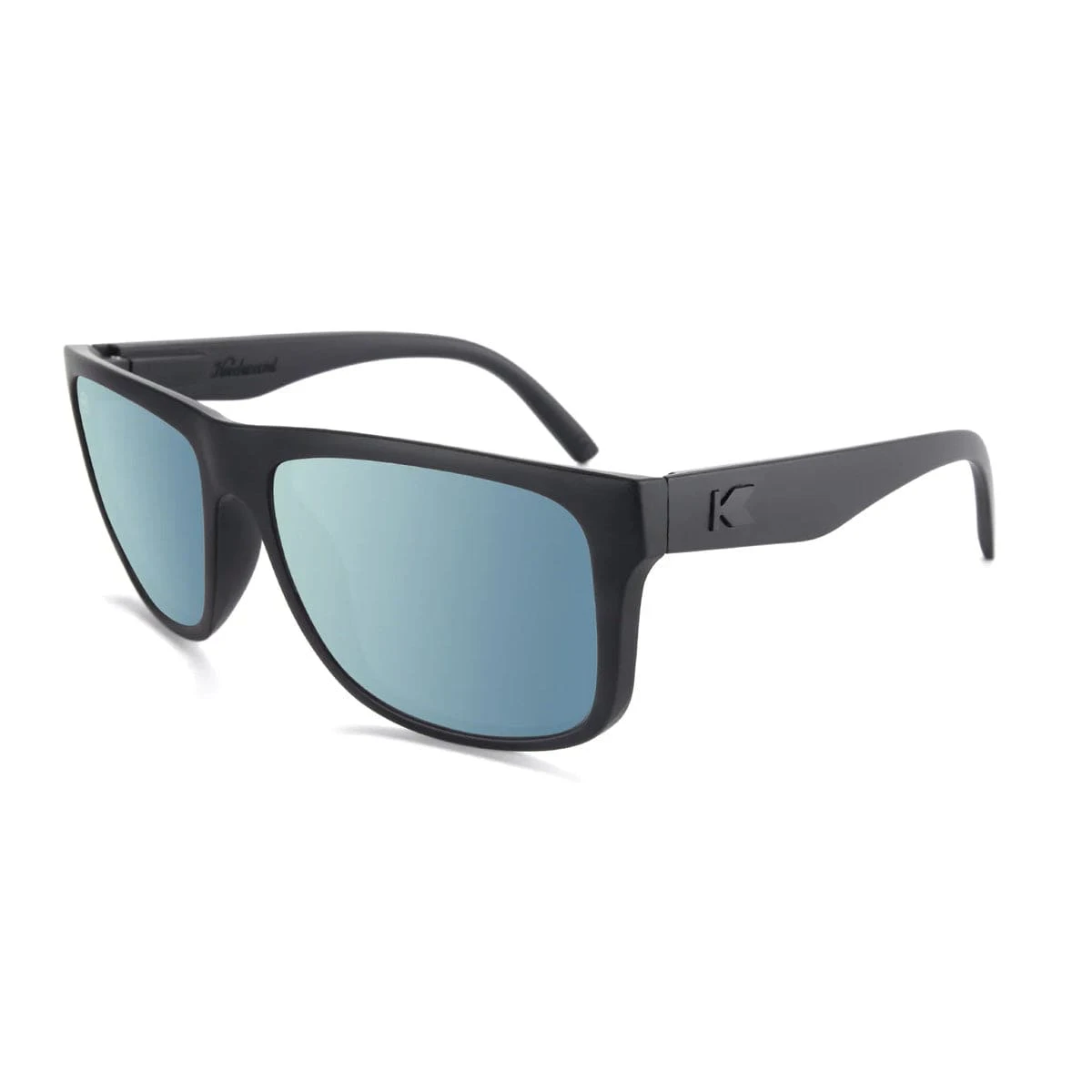 Knockaround Torrey Pines Sunglasses - Matte Black On Black / Sky Blue 1 Knockaround Torrey Pines Sunglasses - Matte Black On Black / Sky Blue